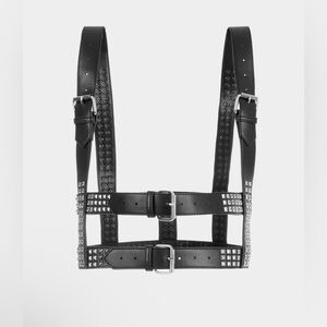 Disturbia Infinity Studded Faux Leather Harness Belt S/M NEW